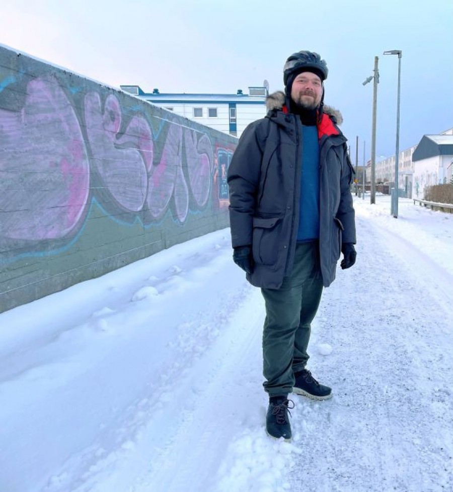 Björn Unnar Valsson leiðir hjólatúrinn Björn Unnar Valsson leiðir hjólatúrinn